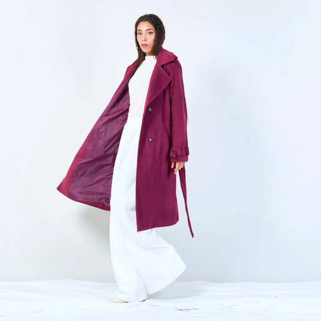 Long tailored trench coat wholesale