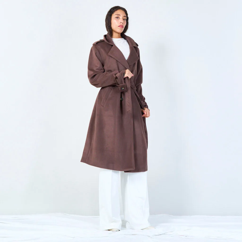 Long tailored trench coat wholesale