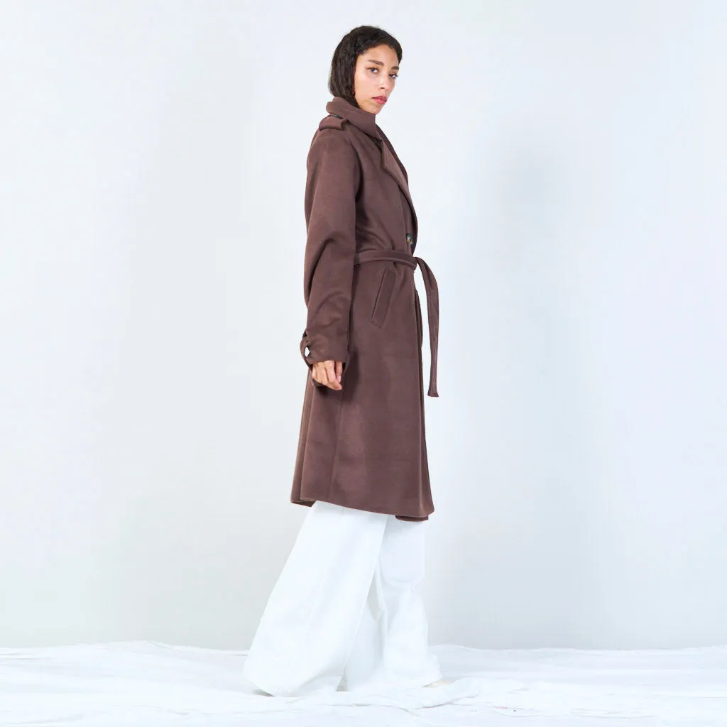 Long tailored trench coat wholesale