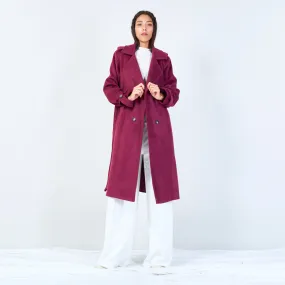 Long tailored trench coat wholesale