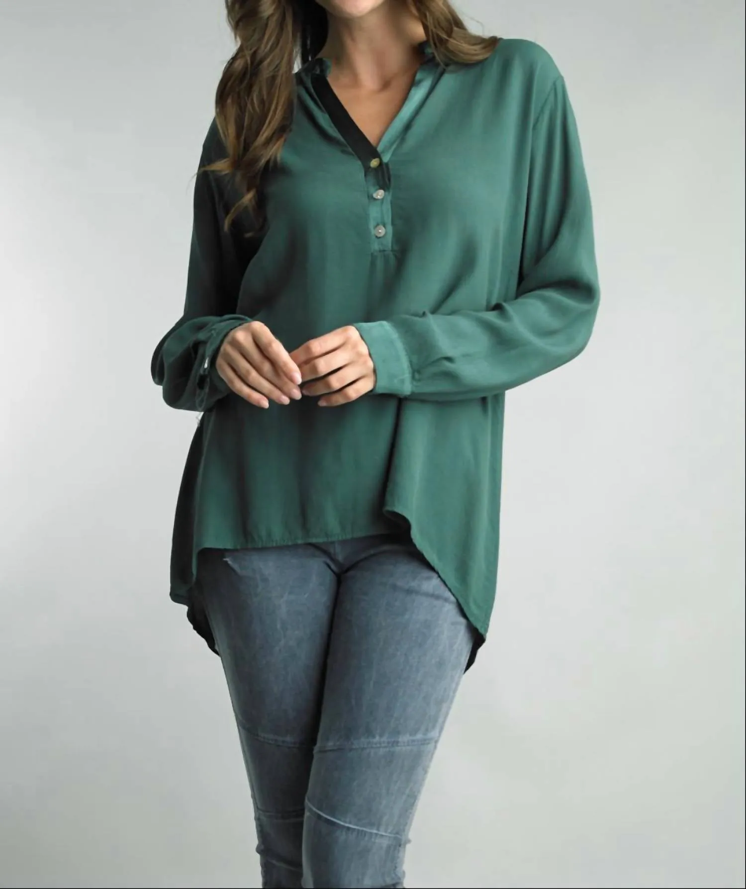 Majestic Top In Forest Green