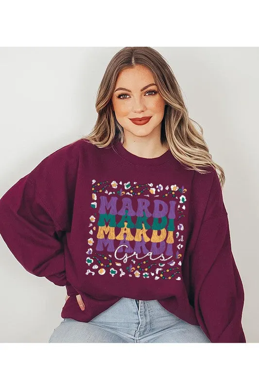 MARDI GRAS PLUS SIZE SWEATSHIRT