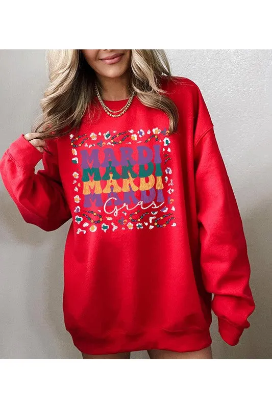 MARDI GRAS PLUS SIZE SWEATSHIRT