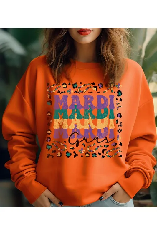 MARDI GRAS PLUS SIZE SWEATSHIRT