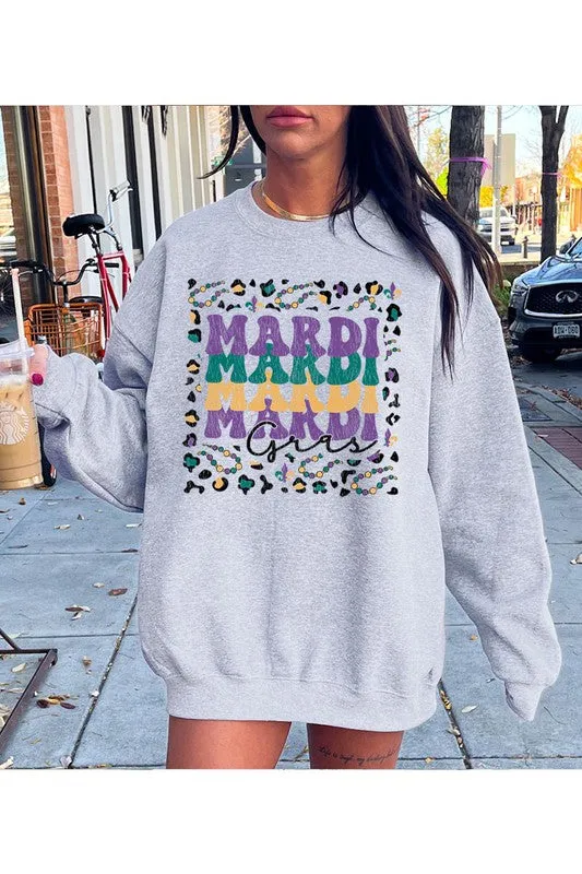 MARDI GRAS PLUS SIZE SWEATSHIRT