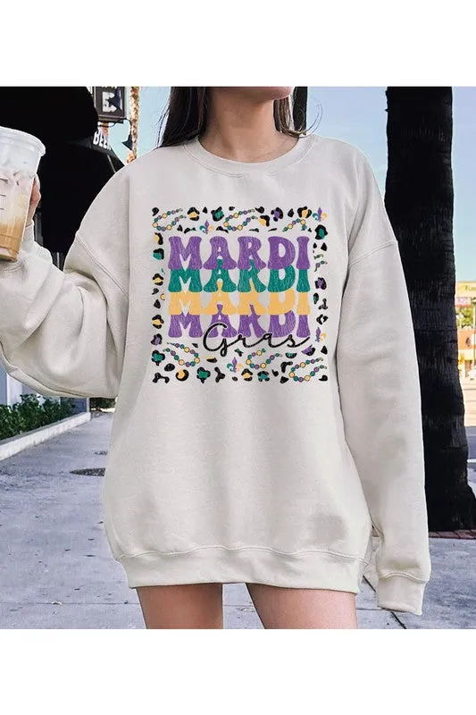 MARDI GRAS PLUS SIZE SWEATSHIRT