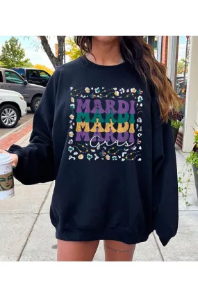 MARDI GRAS PLUS SIZE SWEATSHIRT