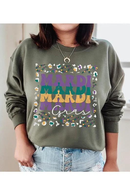 MARDI GRAS PLUS SIZE SWEATSHIRT