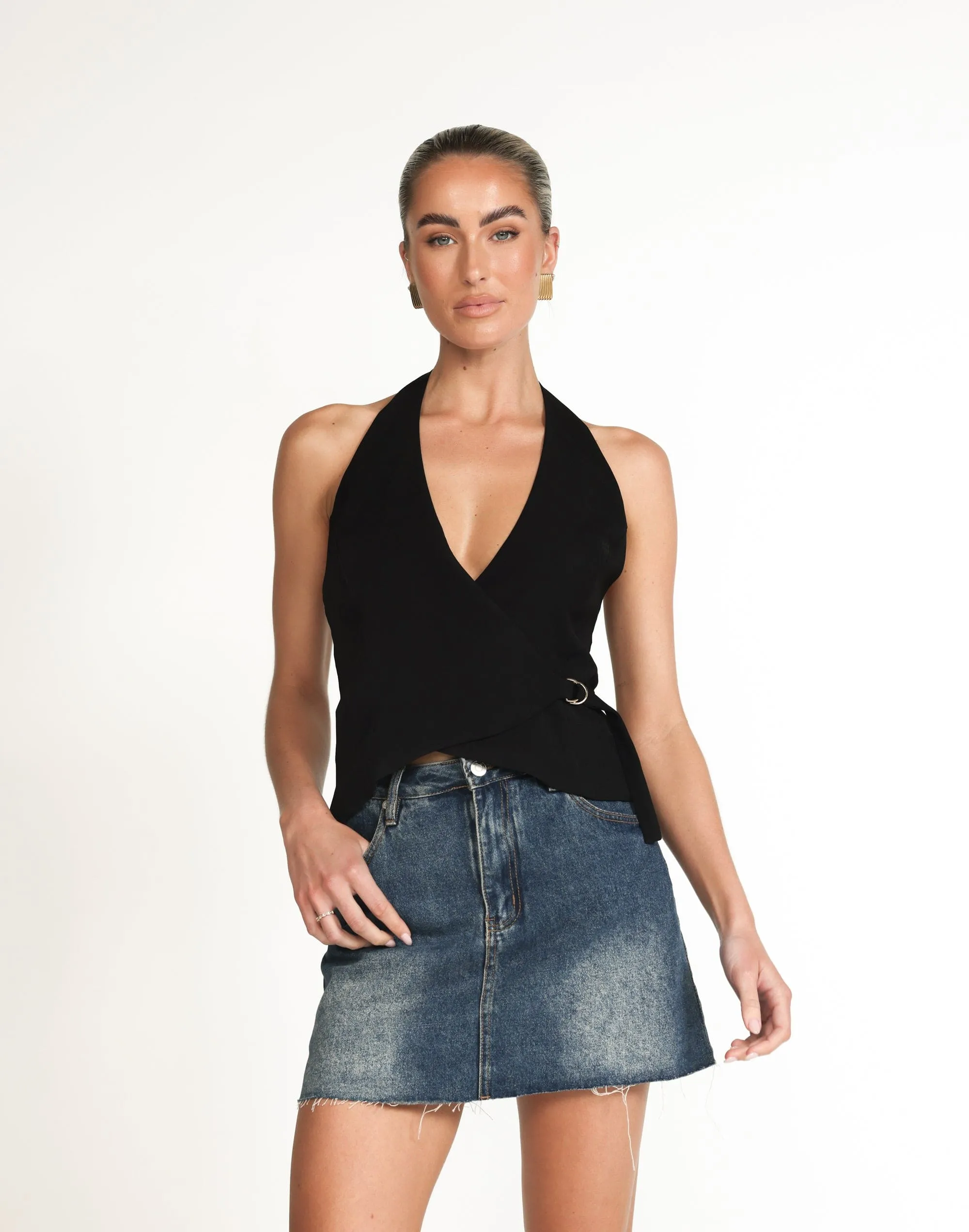 Okara Denim Skort (Faded Mid Wash)