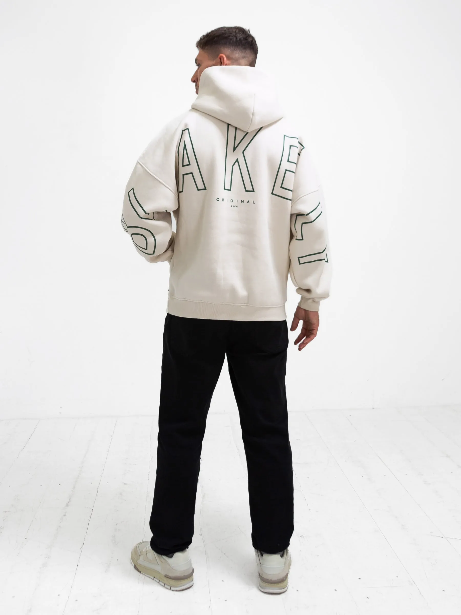 Outline Idris Oversized Hoodie - Chalk