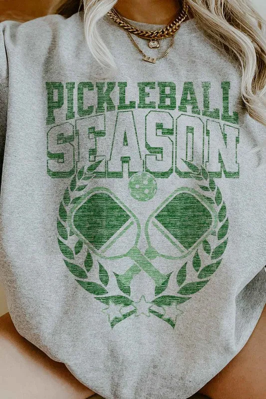 PICKLEBALL SEASON OVERSIZED GRAPHIC SWEATSHIRT *Online Only*