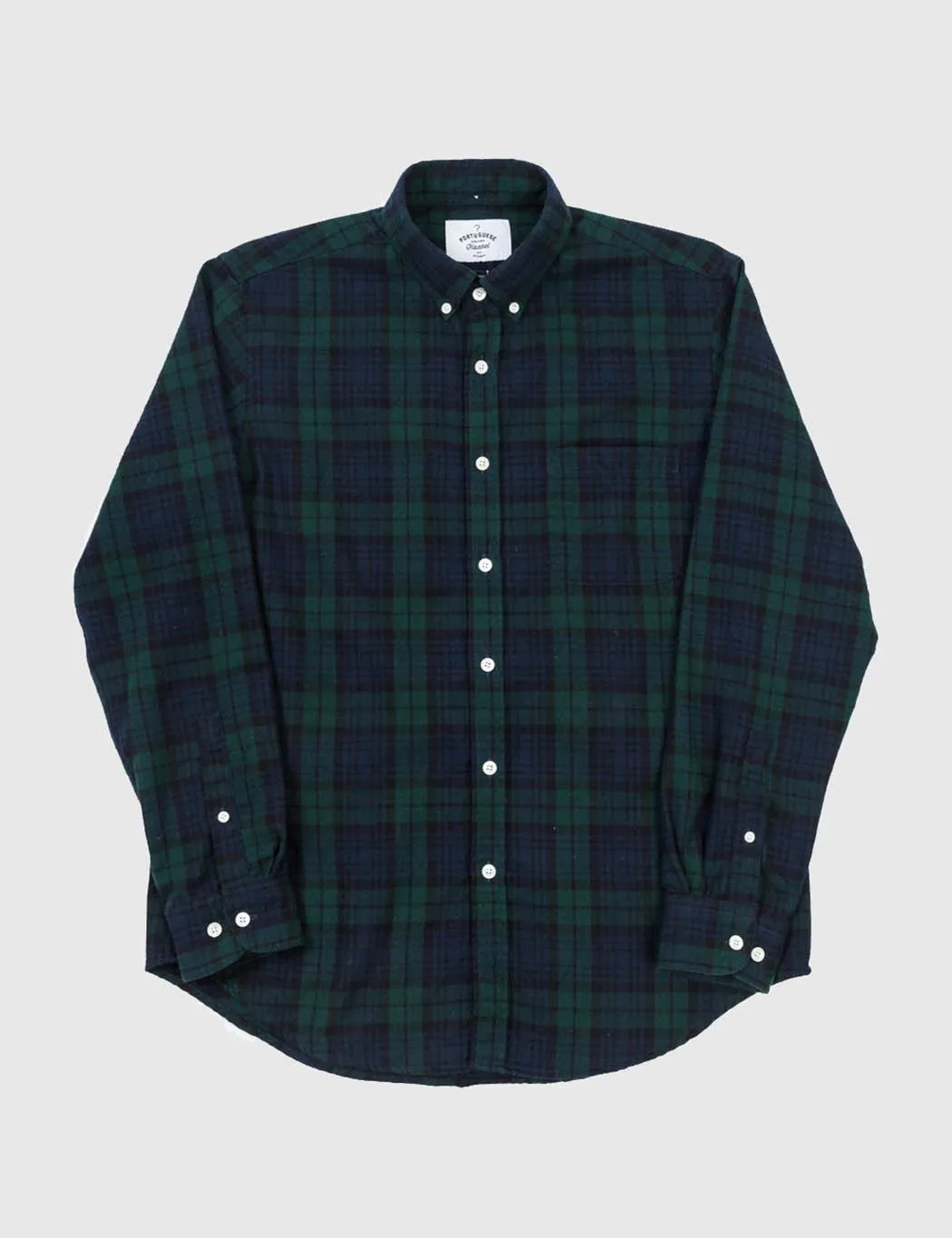 Portuguese Flannel Bonfim Checked Shirt - Navy