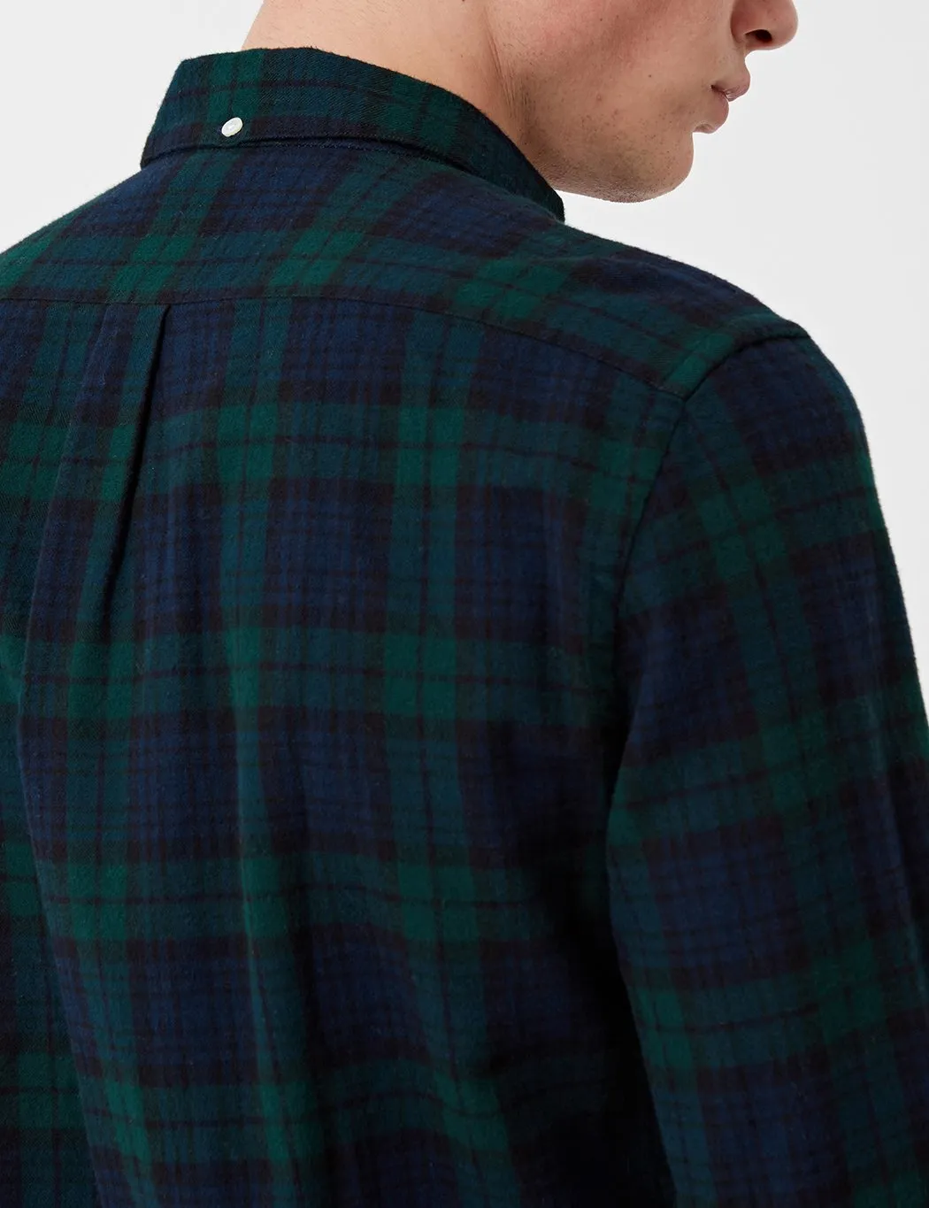 Portuguese Flannel Bonfim Checked Shirt - Navy