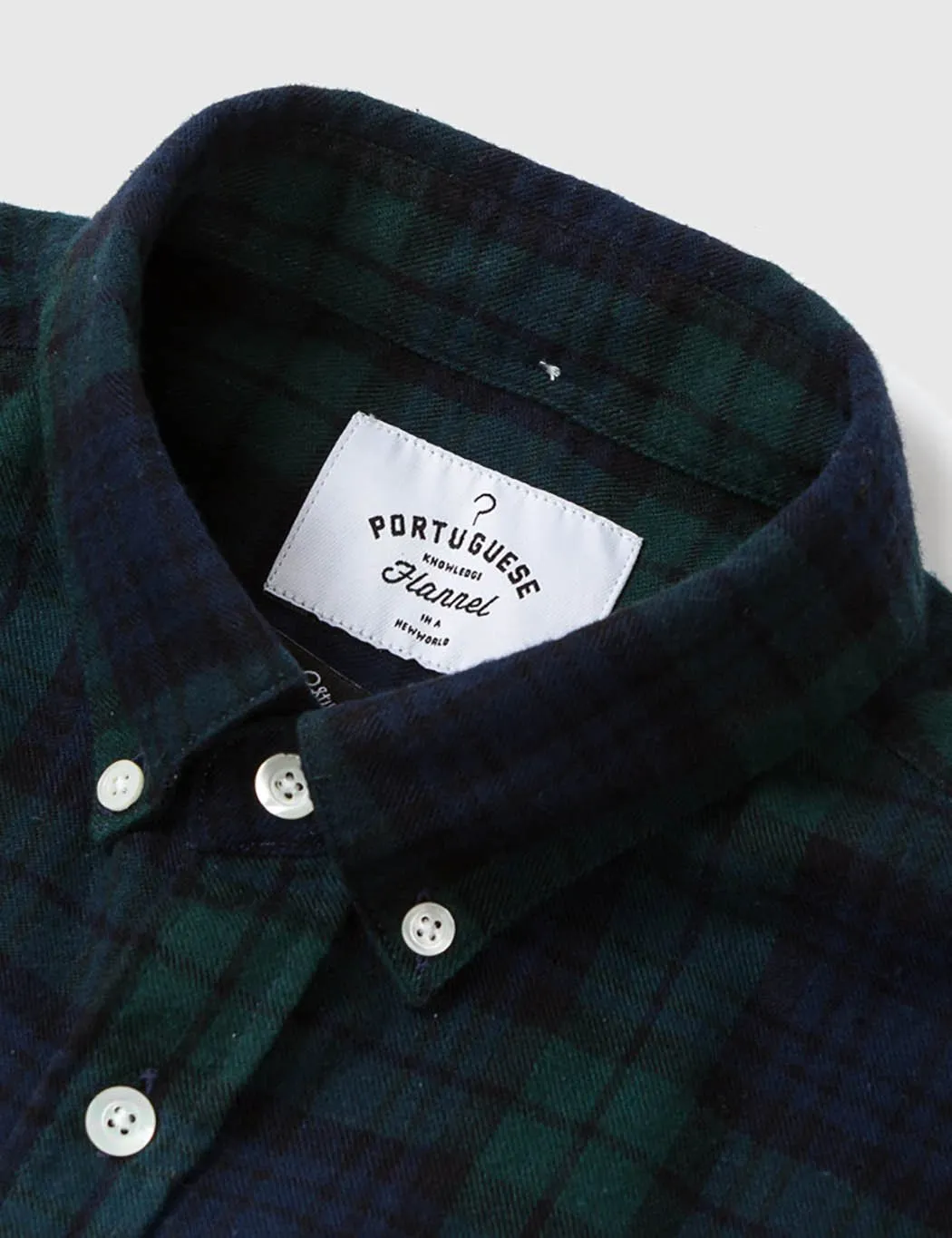 Portuguese Flannel Bonfim Checked Shirt - Navy