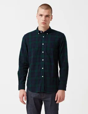 Portuguese Flannel Bonfim Checked Shirt - Navy