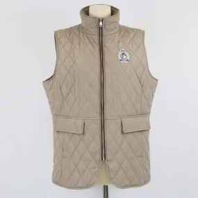 Ralph Lauren Beige Embroidered Quilted Vest