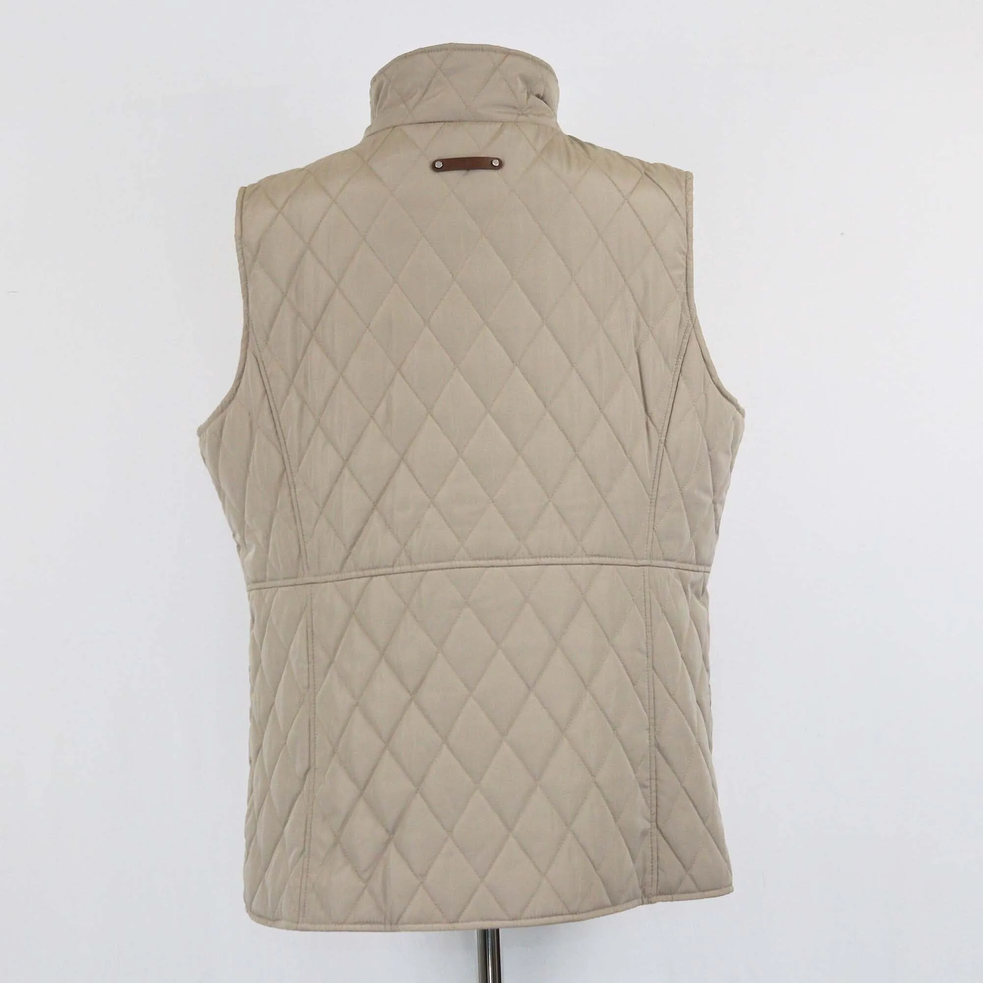 Ralph Lauren Beige Embroidered Quilted Vest