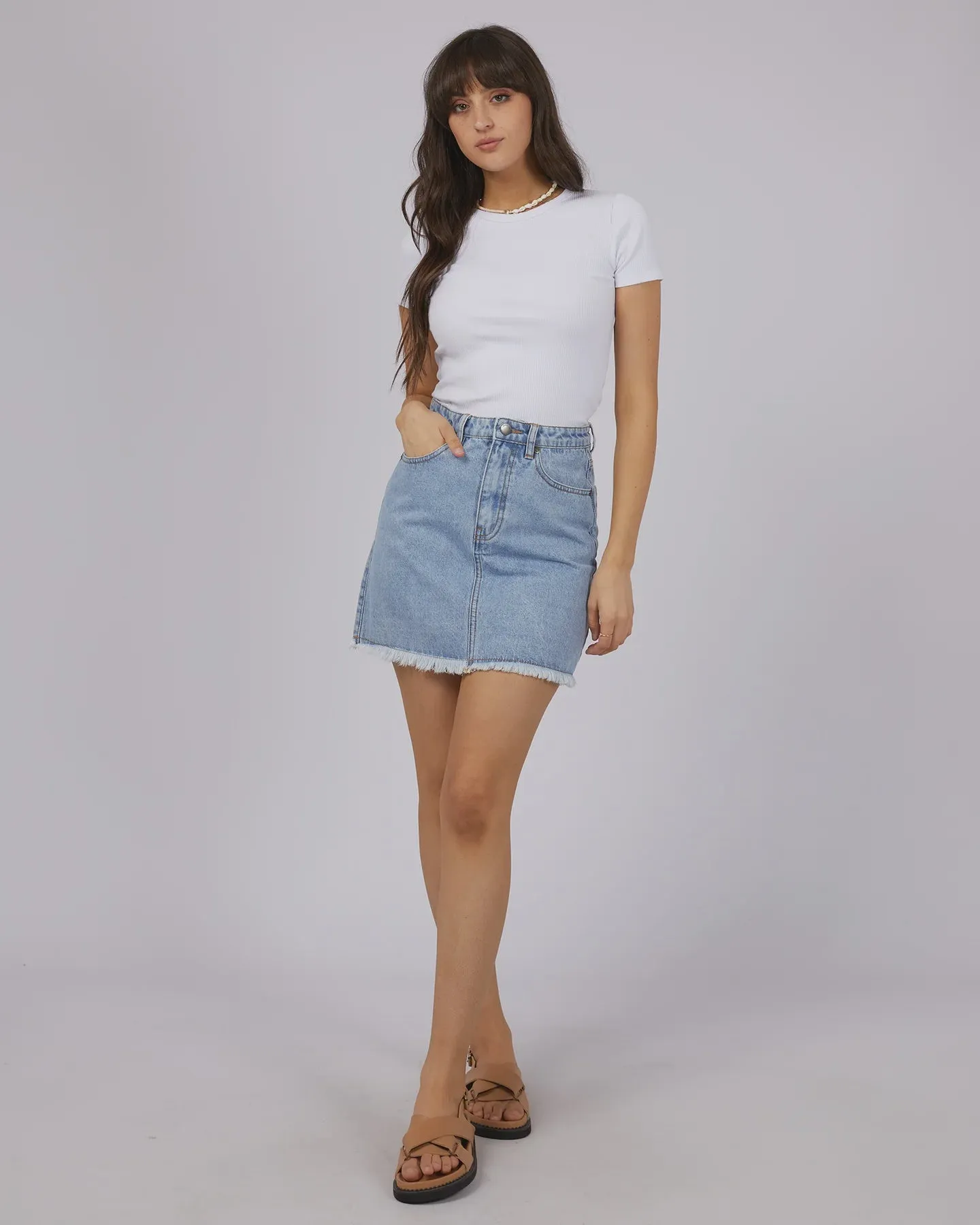 Ray Mini Skirt - Light Blue