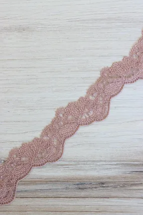 Rosey Tan 1.25" Wide Venice Lace