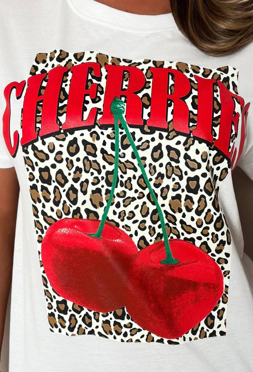 Ruby White Cherry Leopard T-Shirt