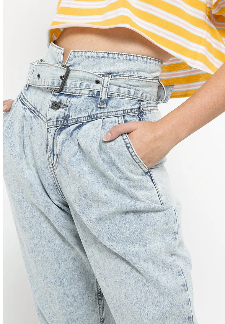 Slouchy Highwaist Denim Pants