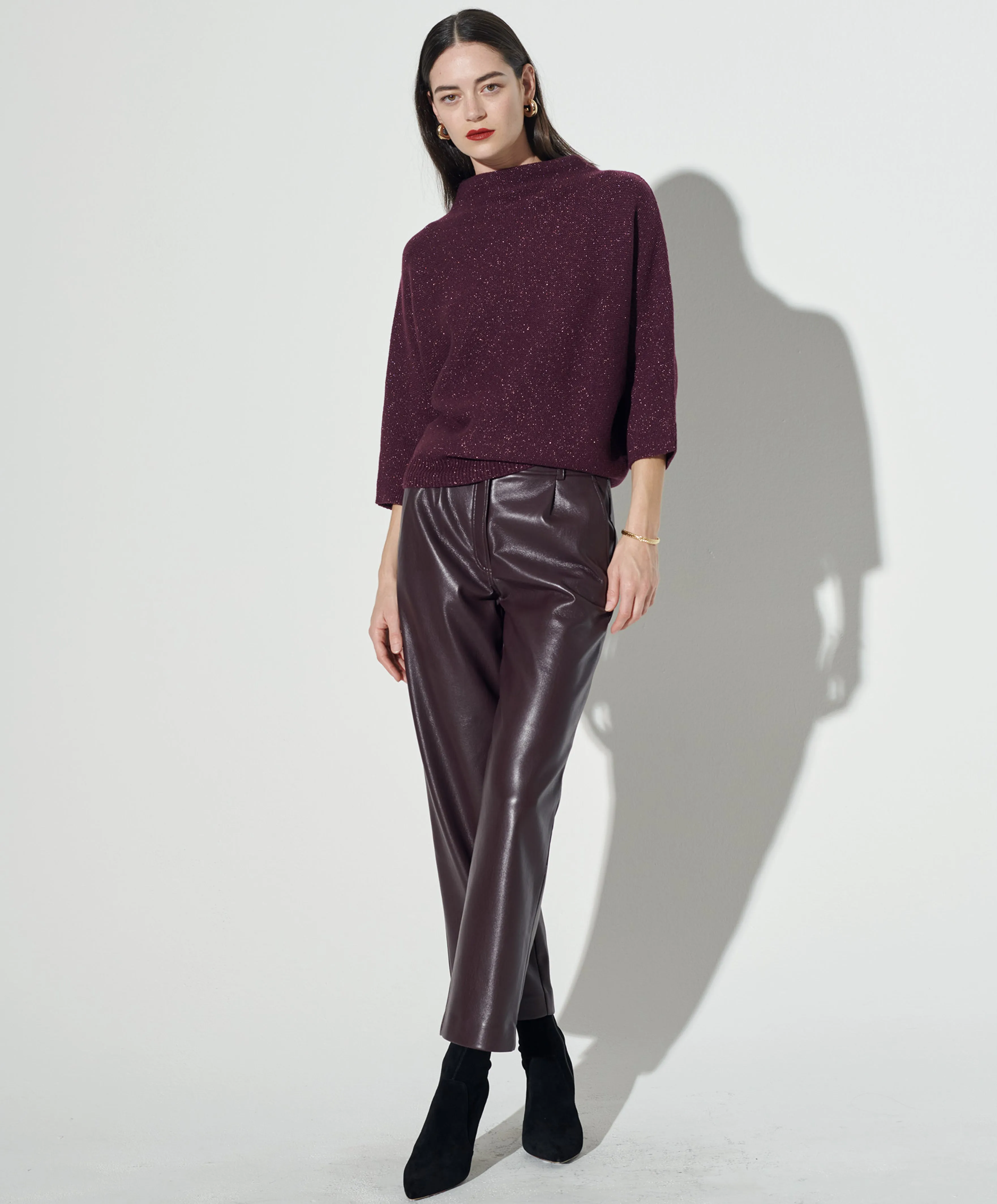 Slouchy Vegan Leather Trouser