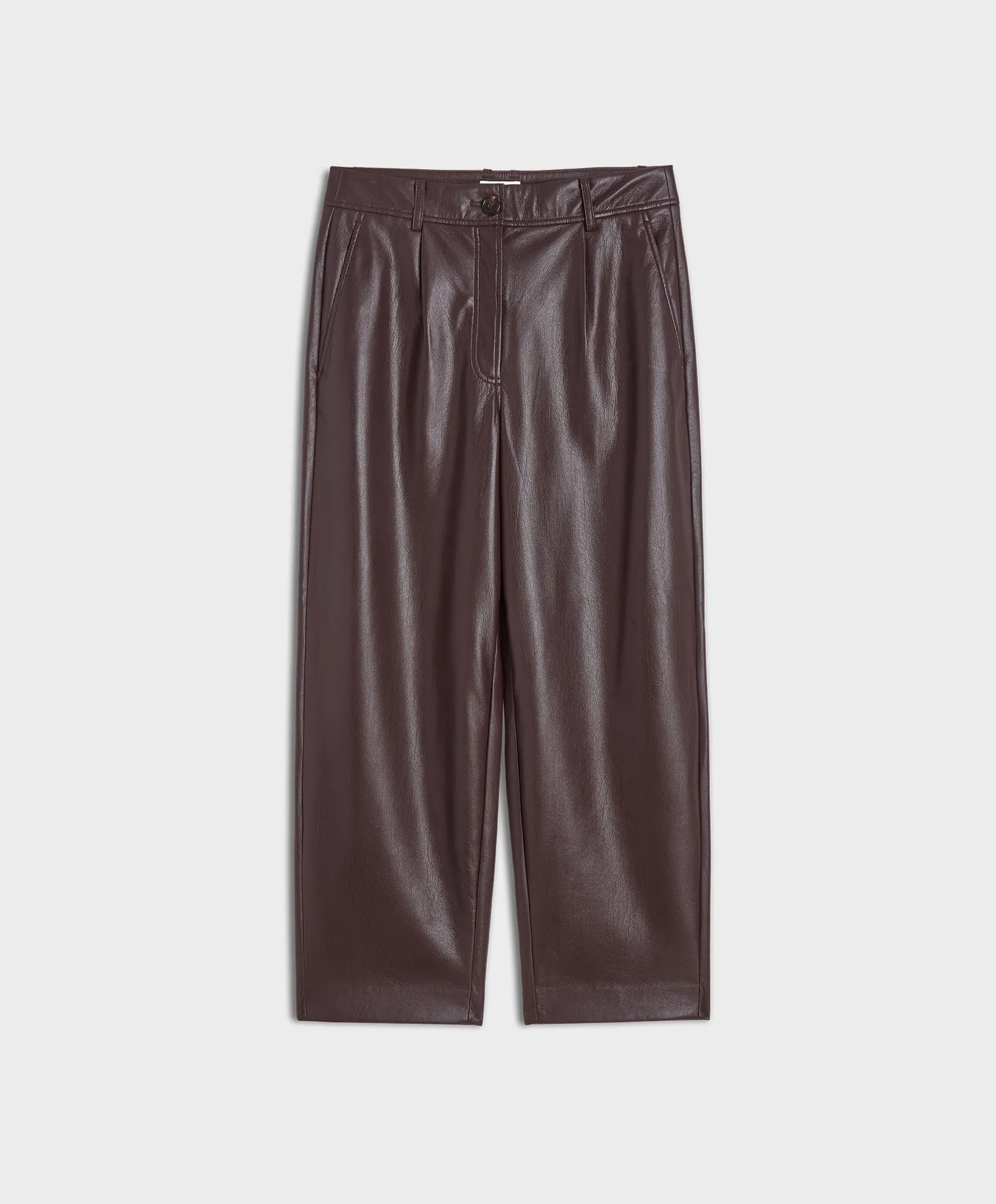 Slouchy Vegan Leather Trouser