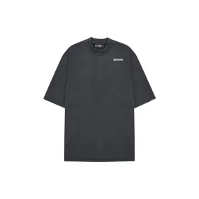 STAPLE LOGO Oversized Slim Tee - Stone Washed (White Print)