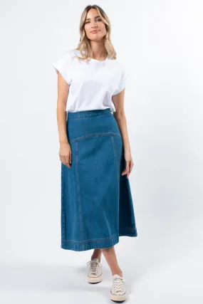 Stella   Gemma -  Dixie Skirt - Mid Wash