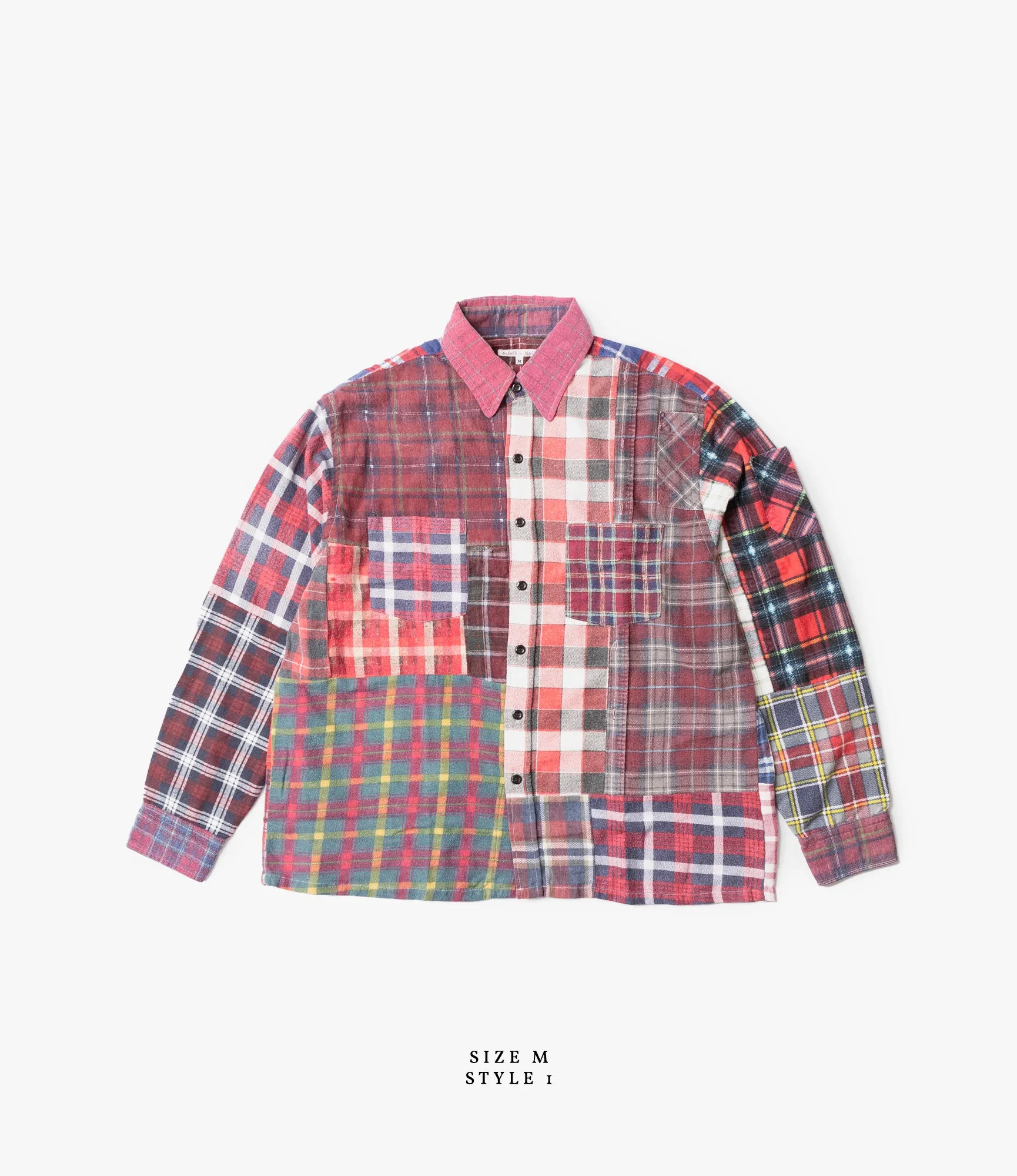 Straight Hem Flannel Shirt