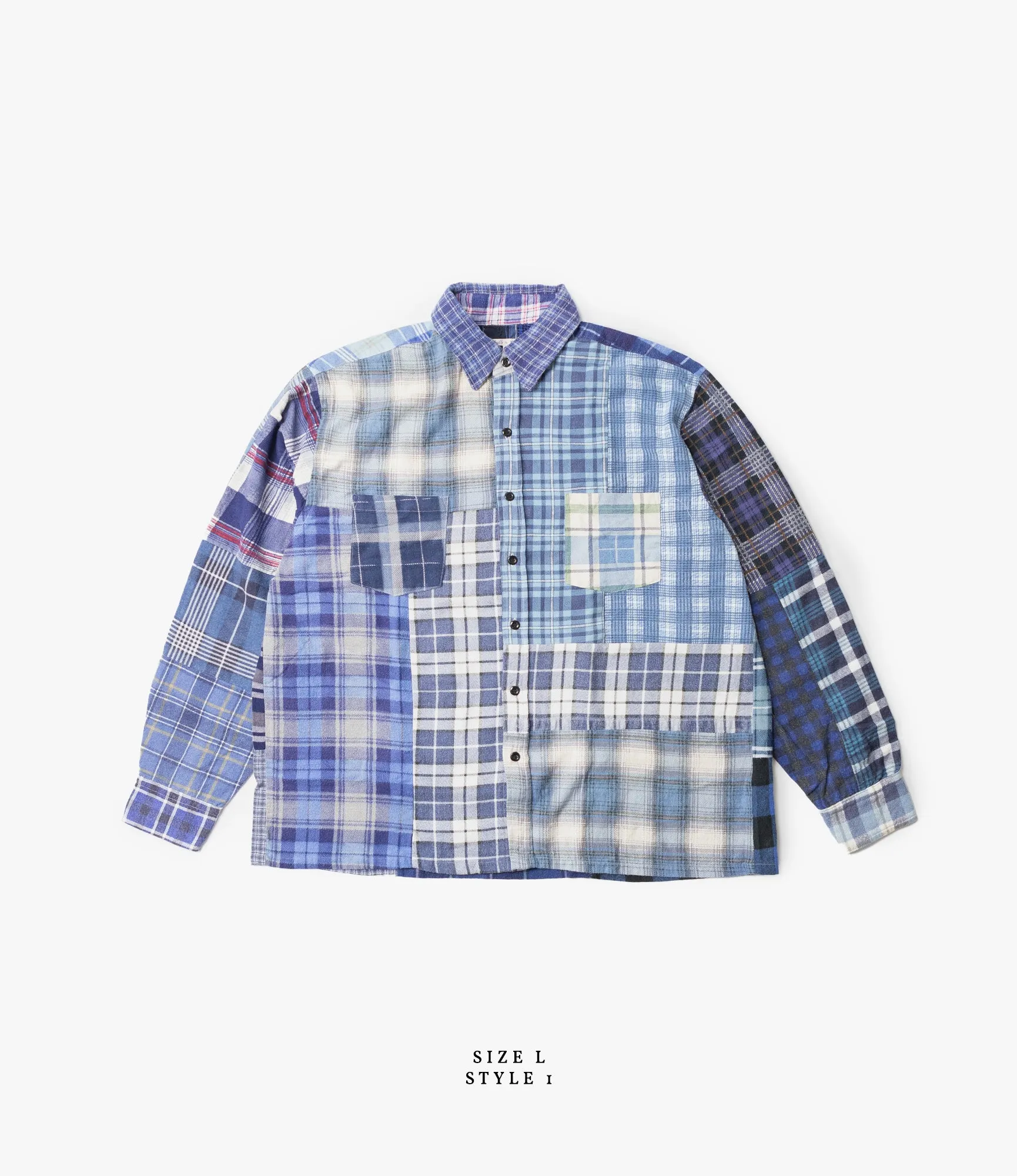 Straight Hem Flannel Shirt