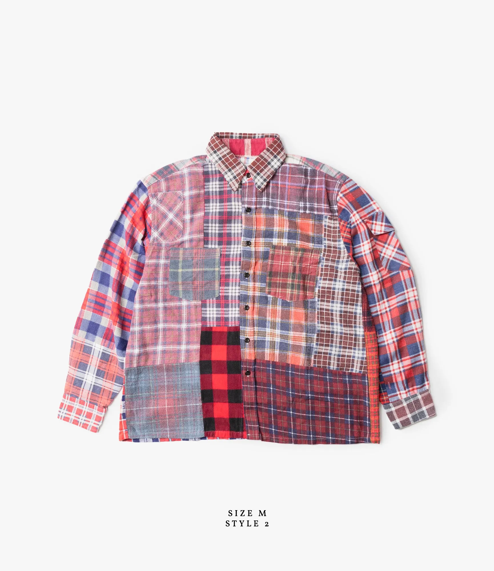 Straight Hem Flannel Shirt