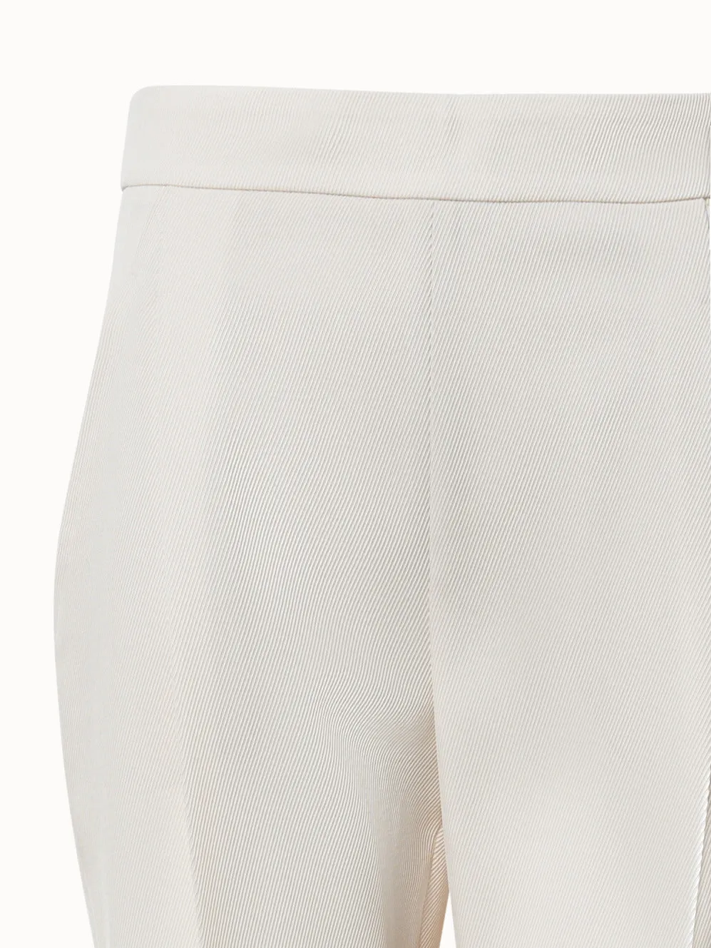 Tapered Cotton Stretch Slouchy Pants with Front Pleats