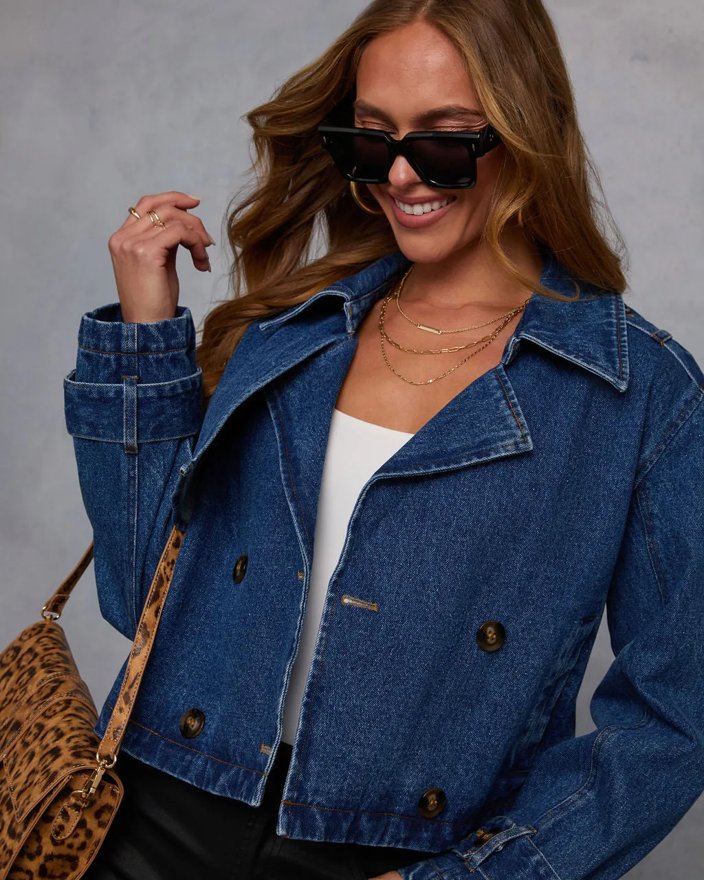 Tavian Double Breasted Denim Jacket