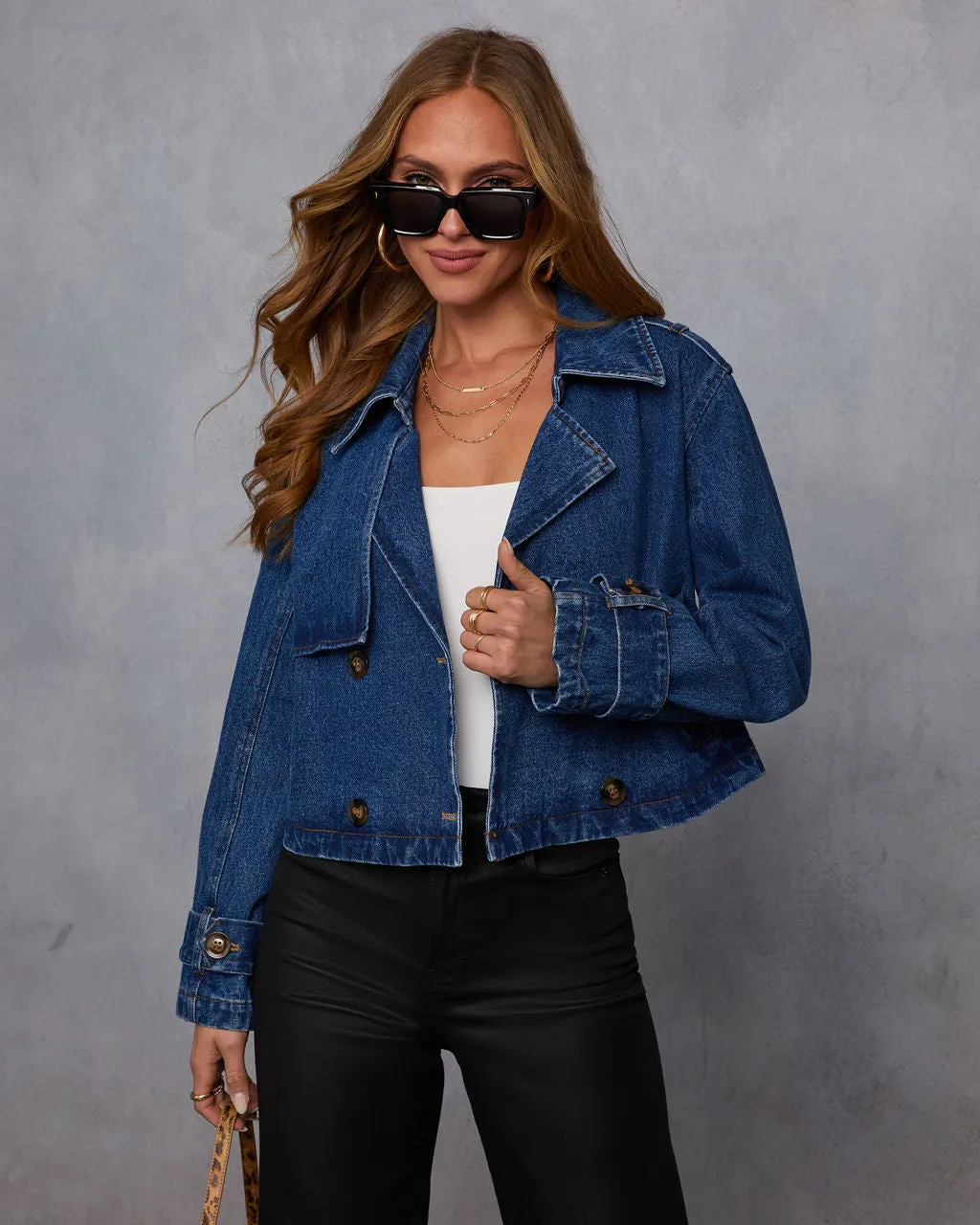 Tavian Double Breasted Denim Jacket