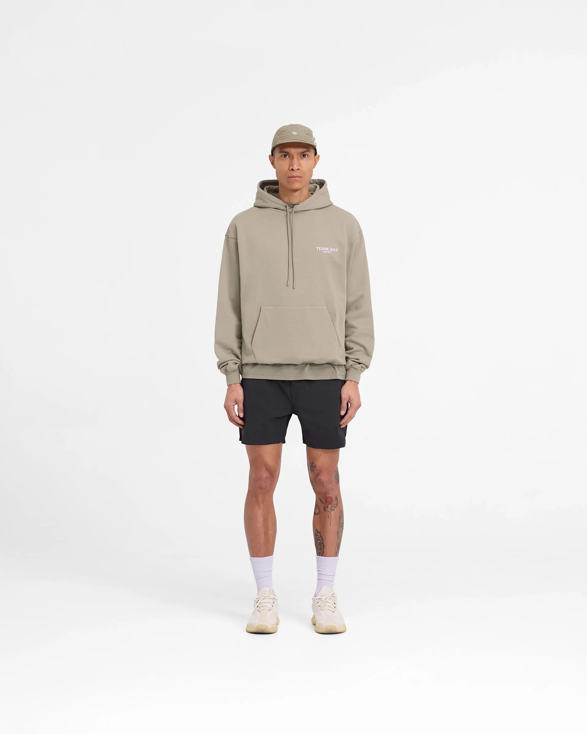 Team 247 Oversized Hoodie - Khaki Lilac