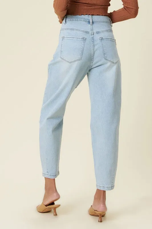 TEEK - Light Wash Distressed Slouchy Jeans