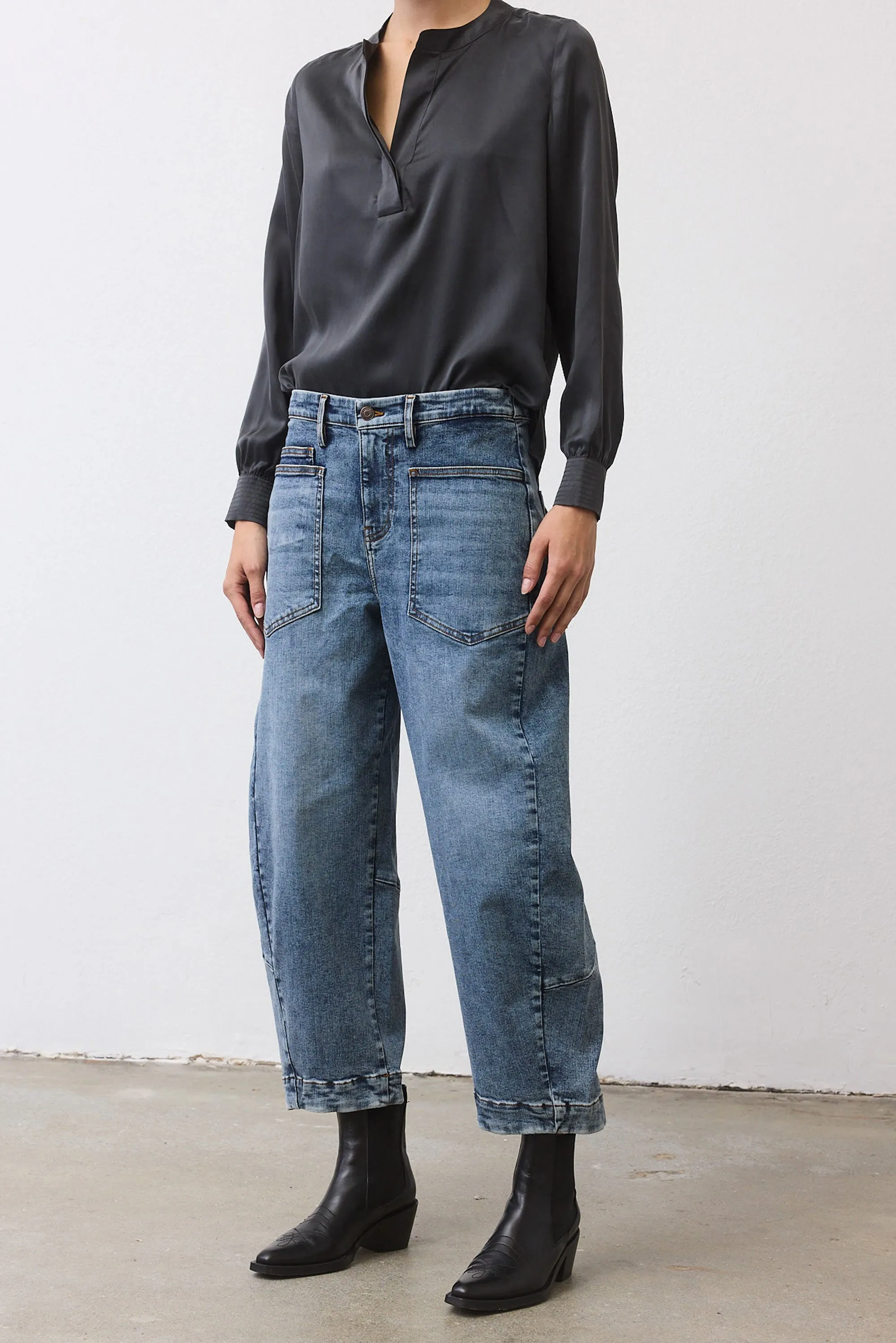 The Petite Slouchy Denim Pants