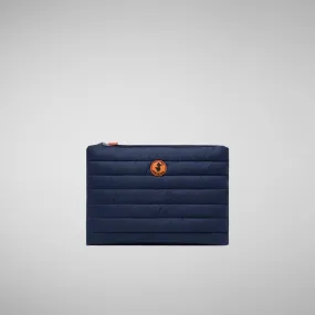 Unisex quilted pouch big Shaula in navy blue