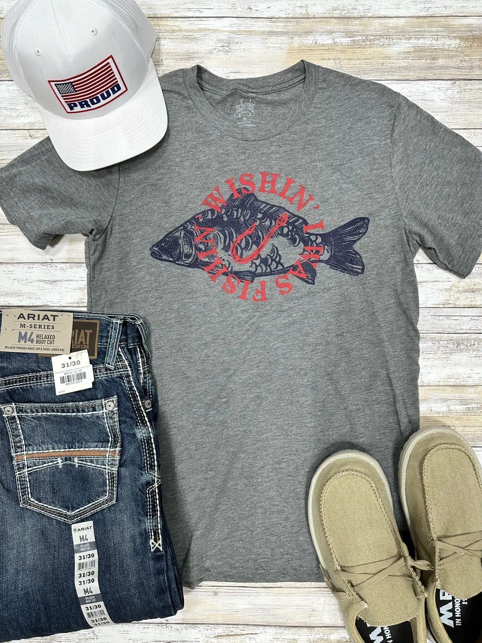 Wishin' I Was Fishin' Tee