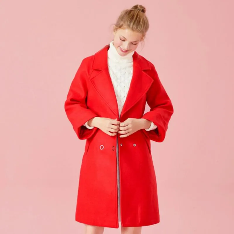 Women's Winter Double Breasted Wool Coat