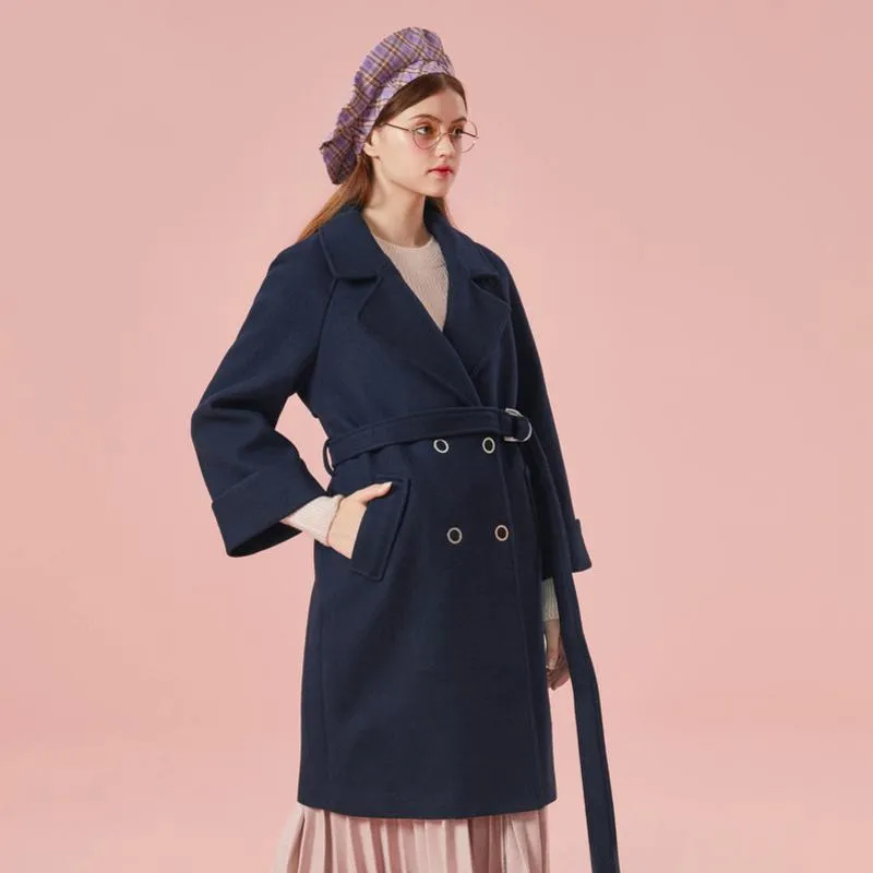 Women's Winter Double Breasted Wool Coat